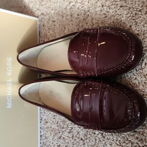 Michael Kors Daisy Loafer on Merlot Patent